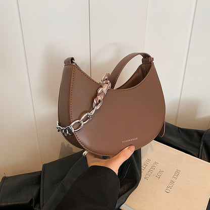 Simple All-match Retro Fashion Shoulder Trendy Small Saddle Bag