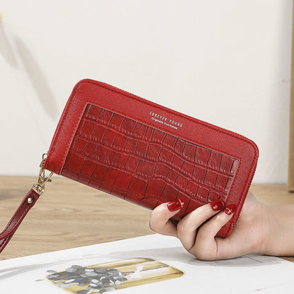 Women's purse long zipper