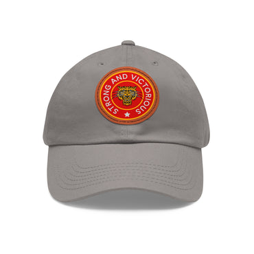 Strong And Victorious Hat with Leather Patch (Round)