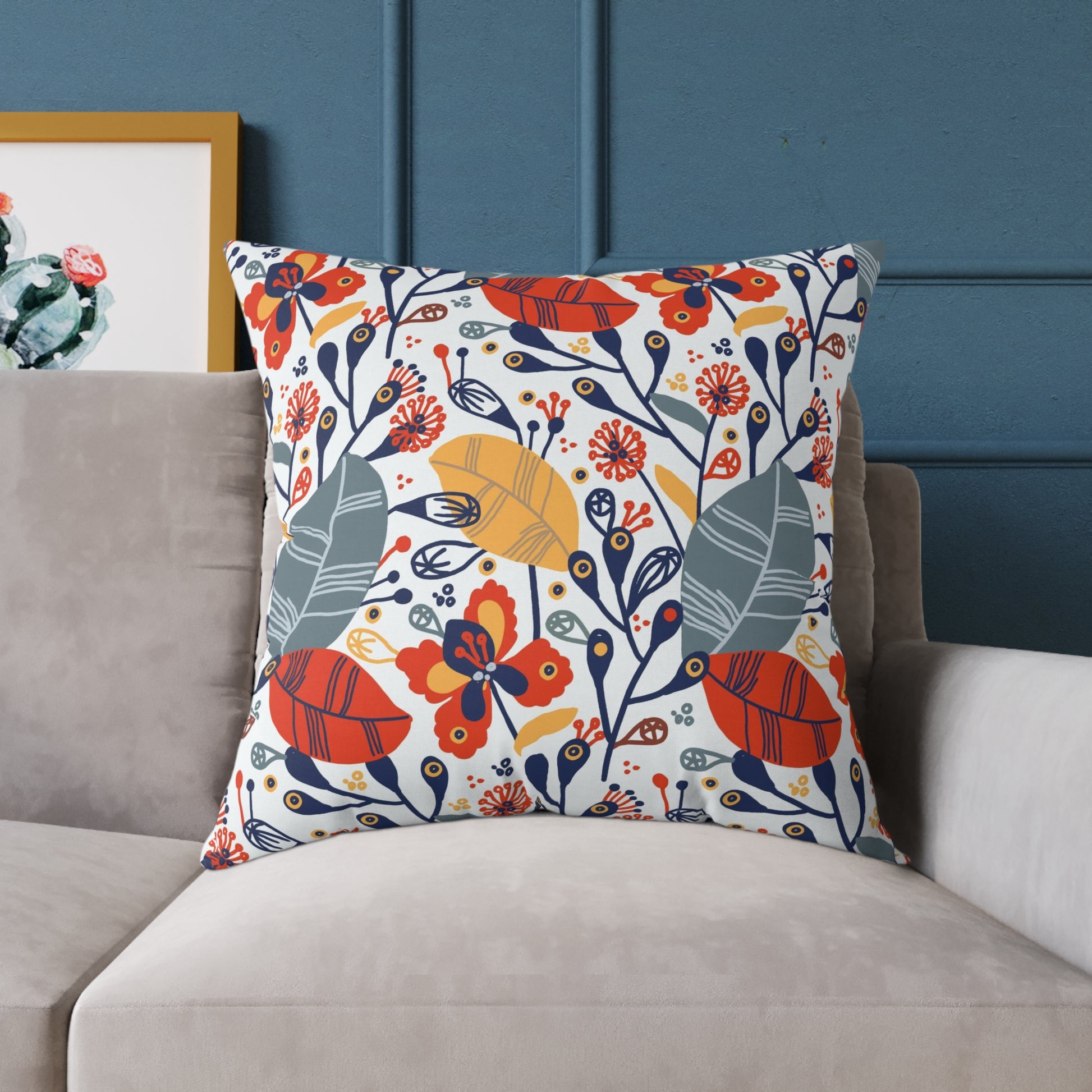 Canvas Pillow Exotic Flowers