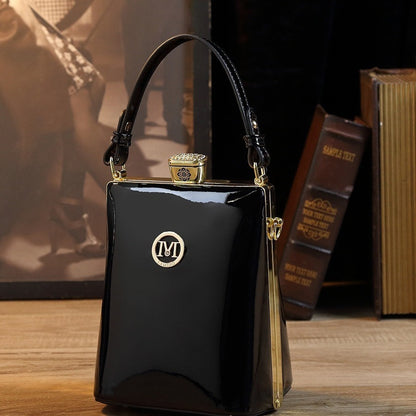 Patent Leather Glossy One Shoulder Can Be Crossbody Bag Light Luxury All-matching