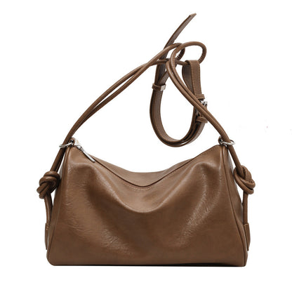 Simple Texture Hobo Fashion All-matching Large Crossbody Bag