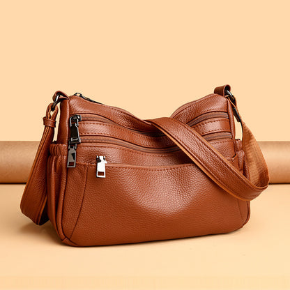 Women's Crossbody Leather Simple First Layer Cowhide Shoulder Bag