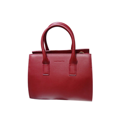 Fashion Simple Solid Color Retro Portable Shoulder Bag