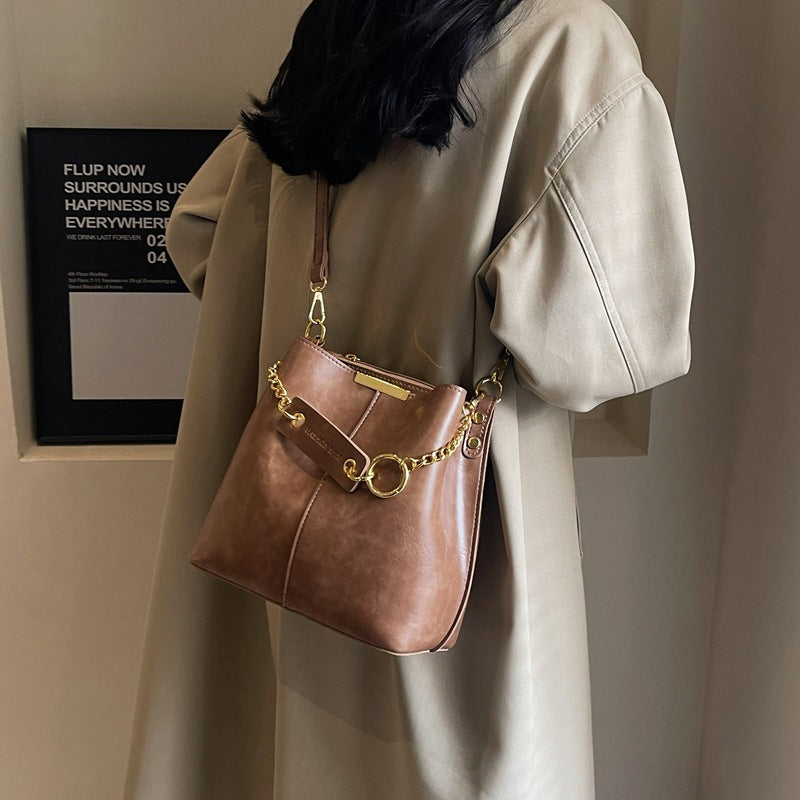 Large Capacity Shoulder Bag Wide Shoulder Strap Crossbody