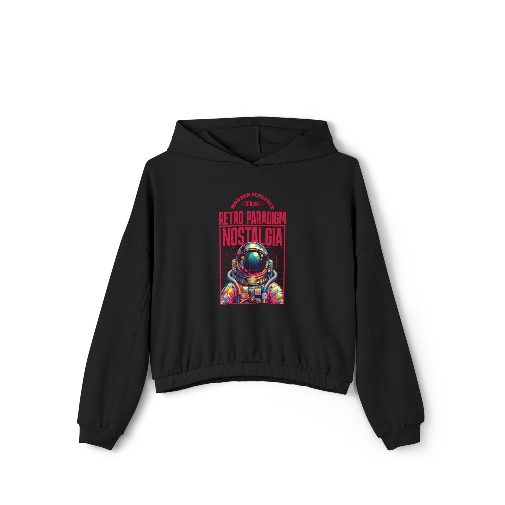 Retro Paradigm  Cinched Bottom Hoodie