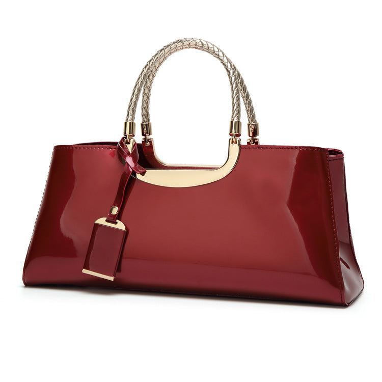 Women's patent leather bag