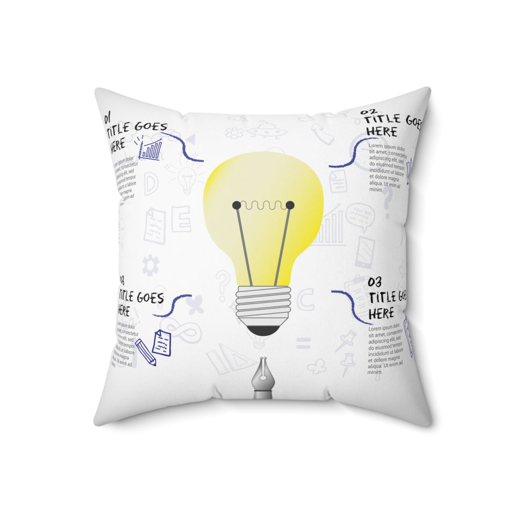Bulb Spun Polyester Square Pillow