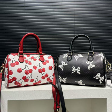 Women's Soft Leather Handbag Cute Patchwork Easy Matching