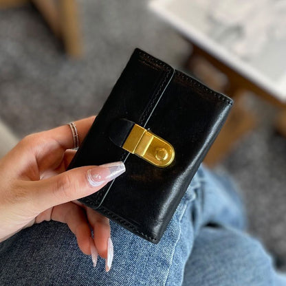 Women's Wallet Card Clamp Plant Short Wallet