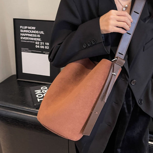 Women's Large Capacity Bag All-match Retro Frosted One Shoulder Crossbody