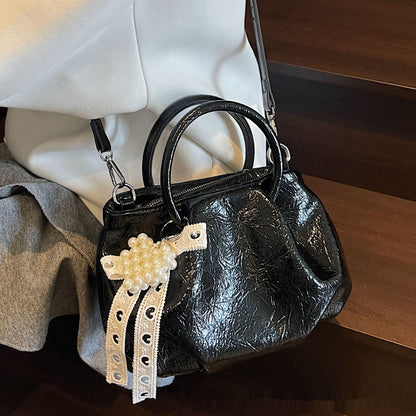 Portable Solid Color Cloud Fashion Shoulder Small Bag