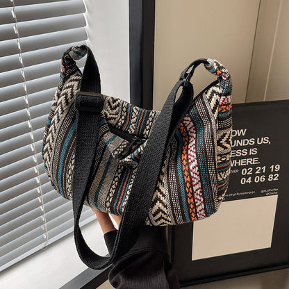 Large Capacity Ethnic Style New Fashion Crossbody Dumpling Bag Women