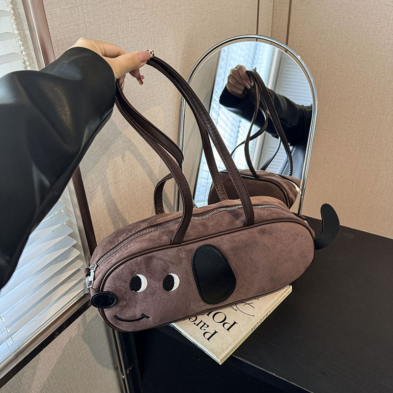 Sausage Dog Pack One Shoulder Retro Frosted Crossbody Bag