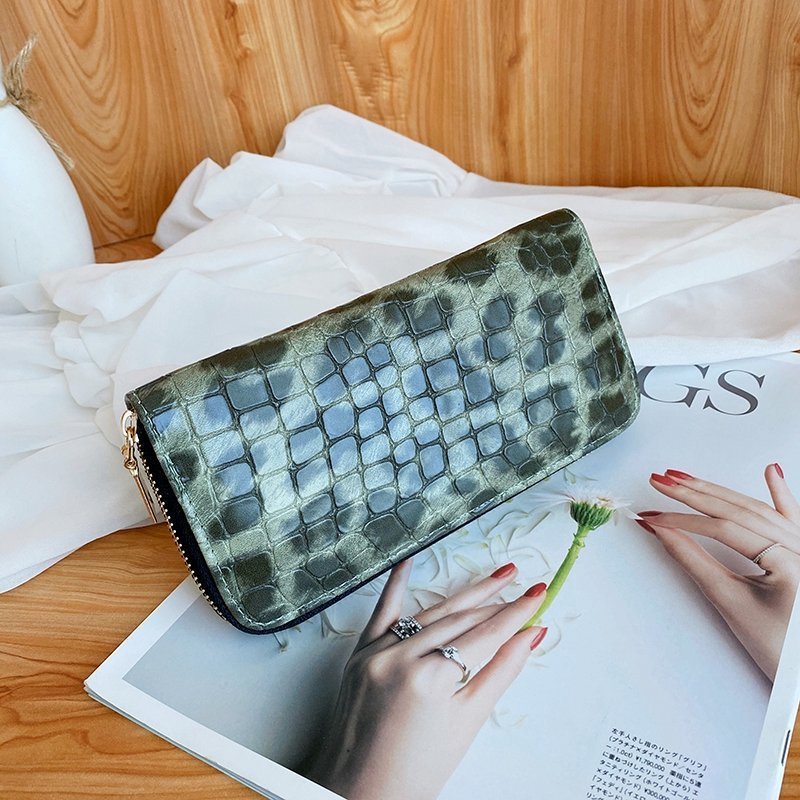Ladies Leopard Print Zip Wallet