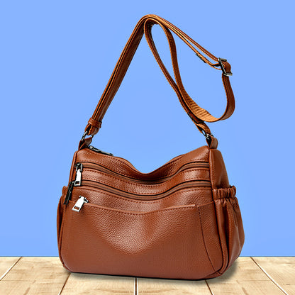 Women's Crossbody Leather Simple First Layer Cowhide Shoulder Bag