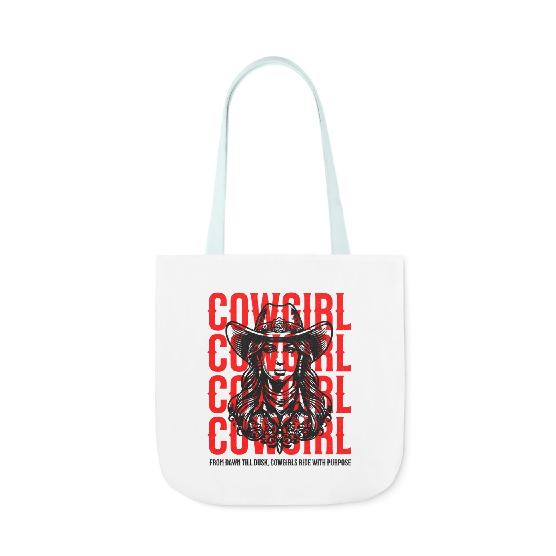 American Cowgirl Canvas Tote Bag, 5-Color Straps