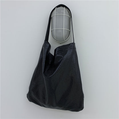 Women's All-match Fashion Shoulder Crocodile Pattern Bucket Bag