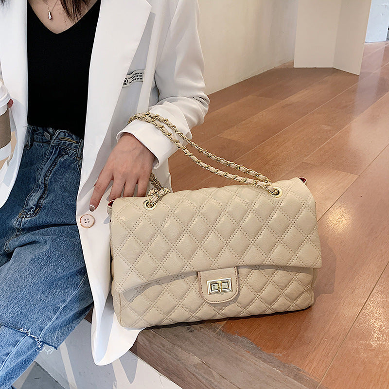 Women's Small Xiangfeng Lingge Chain Shoulder Bag