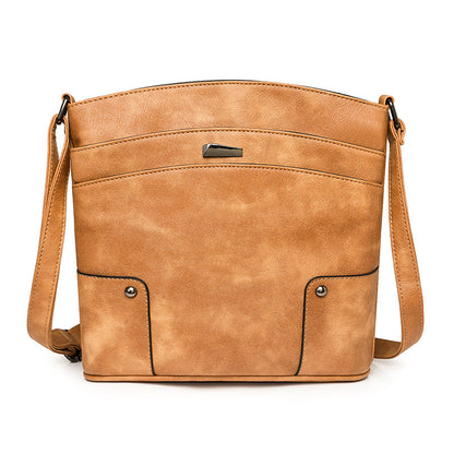 Retro Multi-layer PU Bag Women's Simple High-grade Crossbody