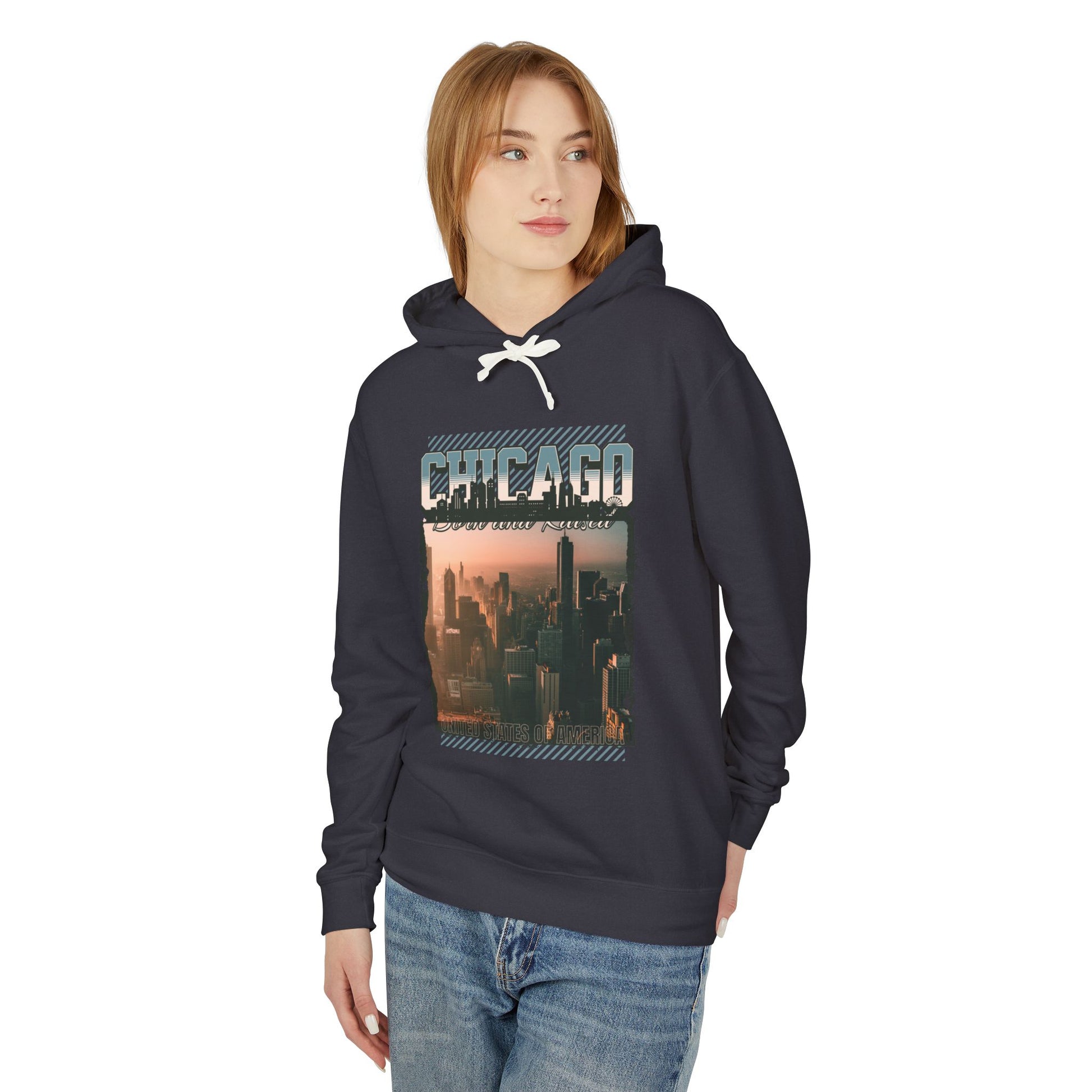 Born and Raised  Lightweight Hooded Sweatshirt