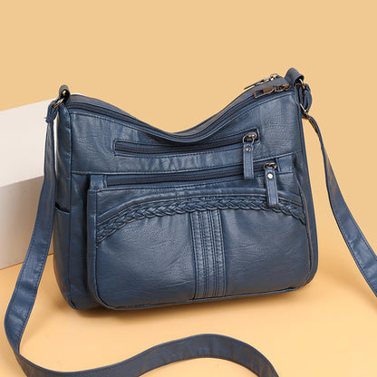 Large Capacity Multi-compartment Middle-aged And Elderly Women's Cross-body Bag Casual Small Square Bag