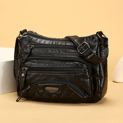 New Fashion Soft Leather Trendy Casual One-shoulder Crossbody