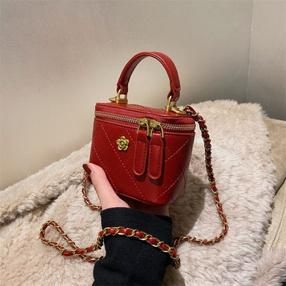 Portable Diamond Chain Mini Satchel