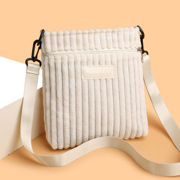 Women's Leisure Corduroy Shoulder Messenger Bag