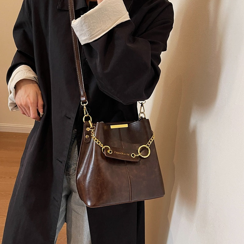 Large Capacity Shoulder Bag Wide Shoulder Strap Crossbody