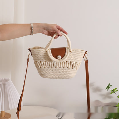 Weaving Hollow Crossbody All-matching Women's Bag