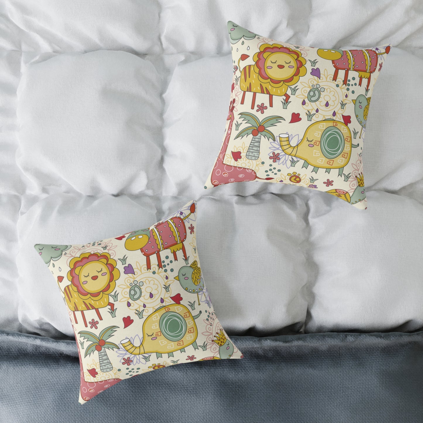 Pillow Cover - Jungle Animals Print