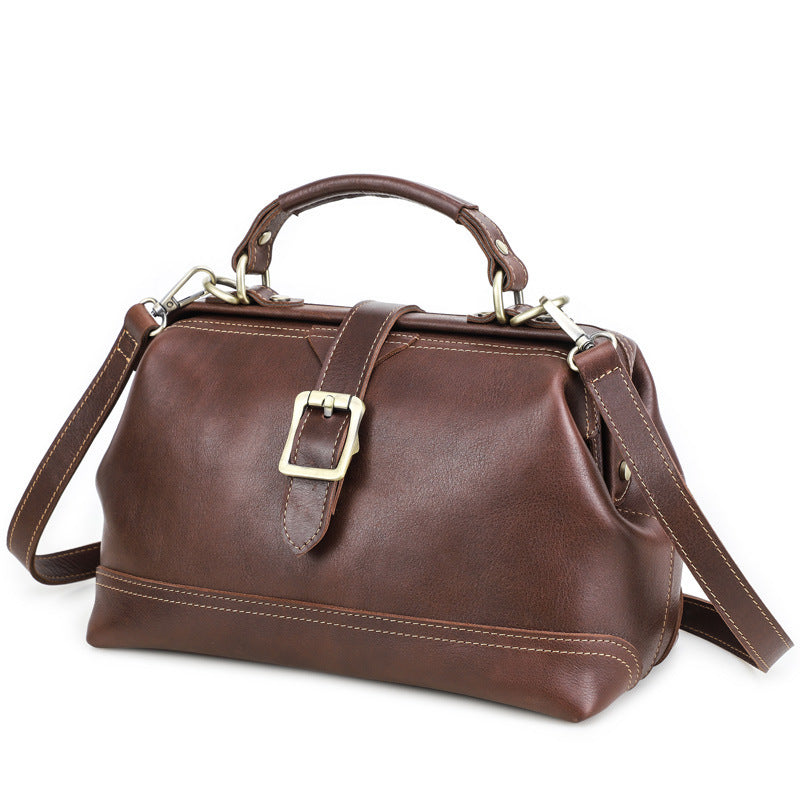 Top Layer Cowhide Dual-use Women's Shoulder Messenger Bag Large Capacity