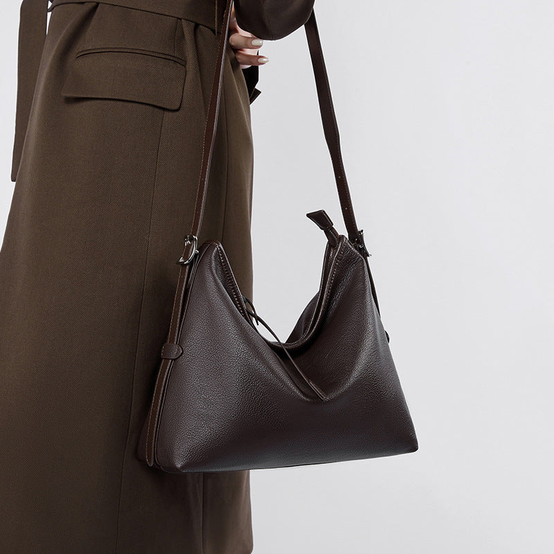 Women's Leather Underarm Shoulder Messenger Bag