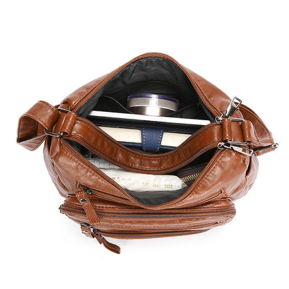 New Fashion Soft Leather Trendy Casual One-shoulder Crossbody