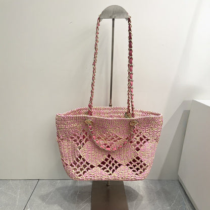 Weaving Hollow Beach New Straw Shoulder Knitted Bag