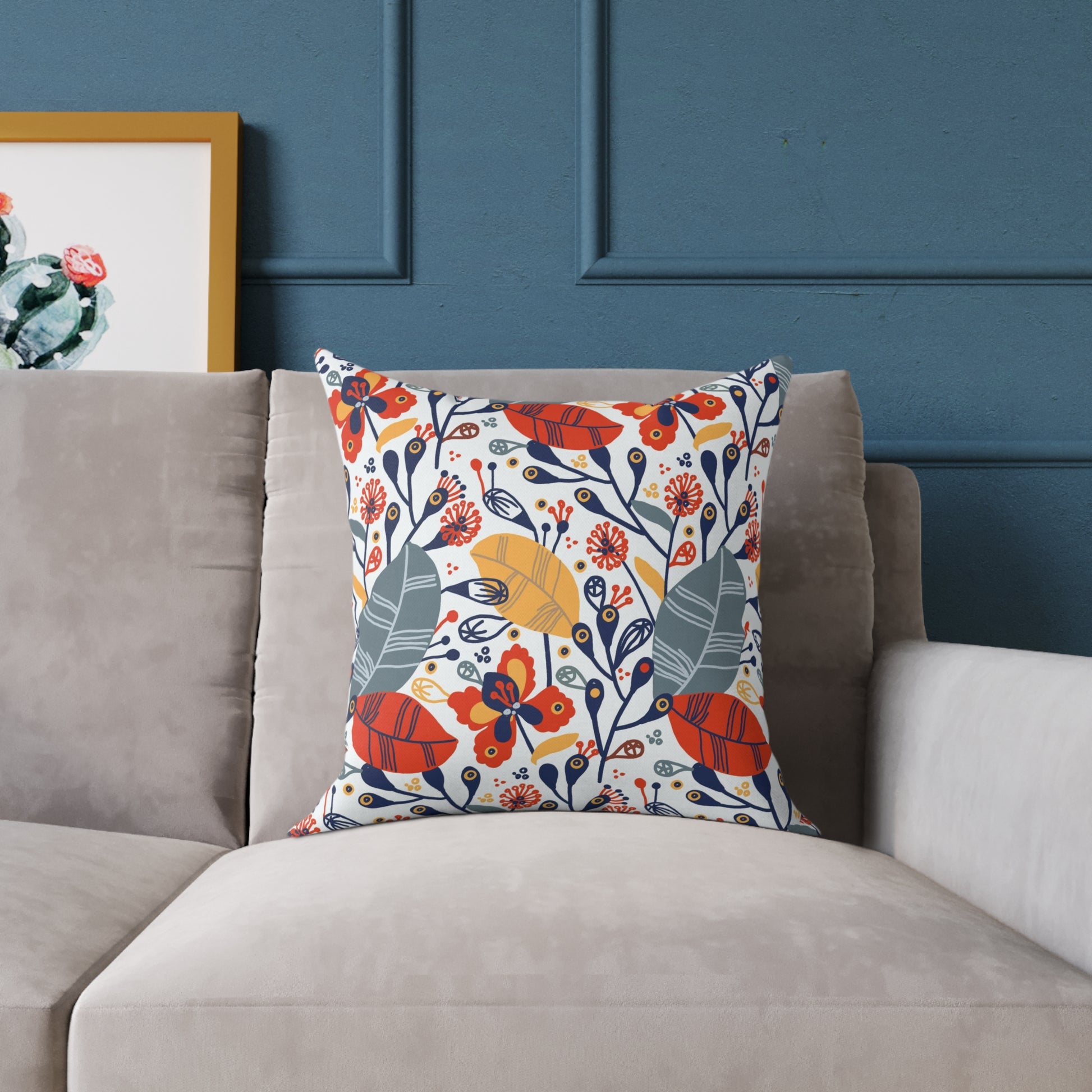 Canvas Pillow Exotic Flowers