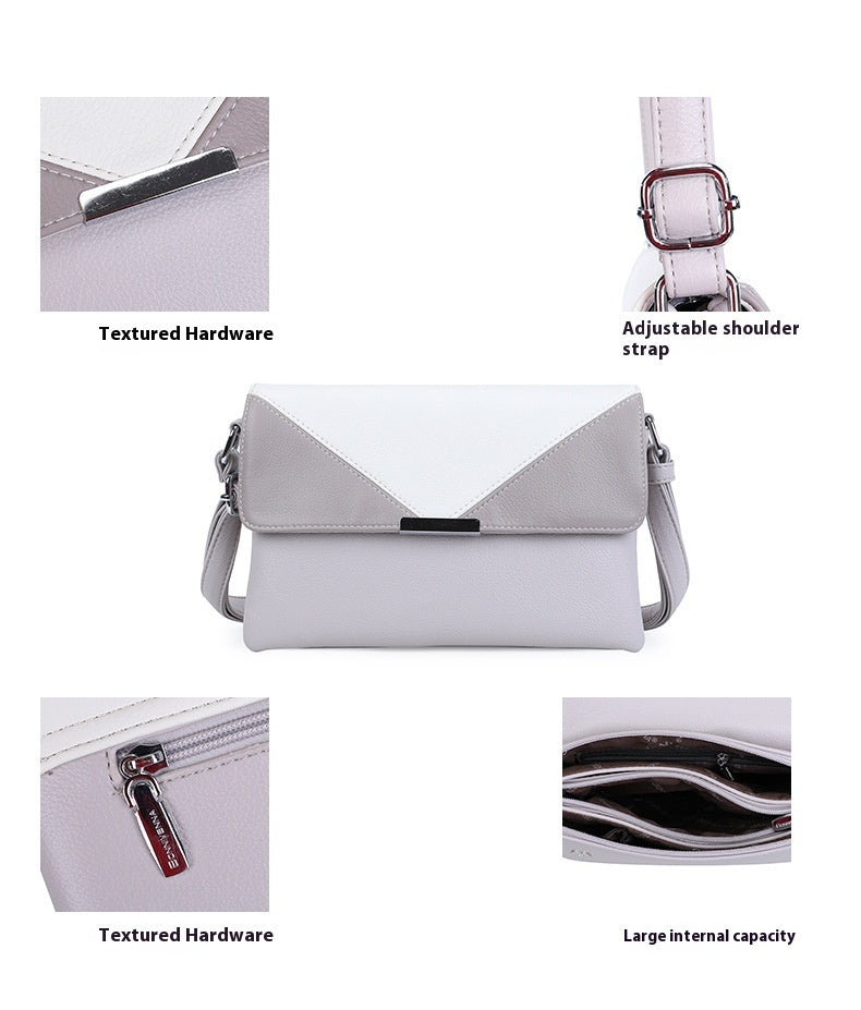 Contrast Color Small Square Box Fashion Shoulder Bag