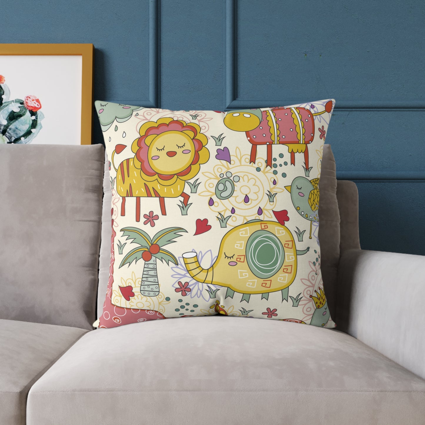 Pillow Cover - Jungle Animals Print