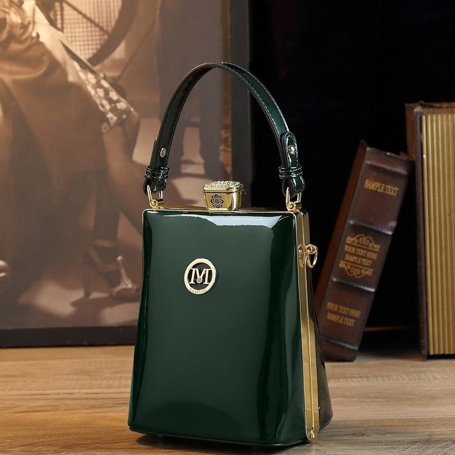 Patent Leather Glossy One Shoulder Can Be Crossbody Bag Light Luxury All-matching