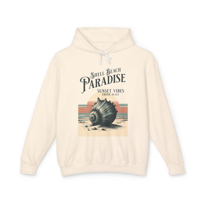 Shell Beach, Lightweight Hooded Sweatshirt