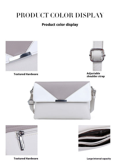 Contrast Color Small Square Box Fashion Shoulder Bag