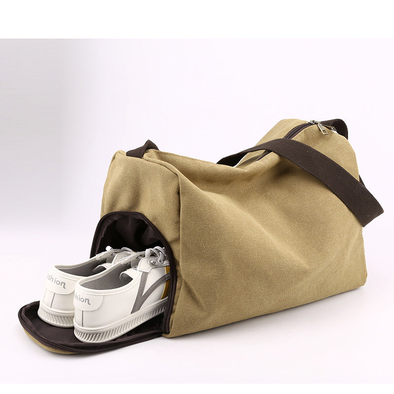 Retro Canvas Sports Gym  Large-capacity Crossbody Bag