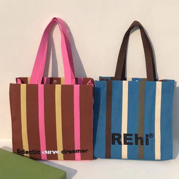 Class Canvas Bag Large Capacity Casual Easy Matching Tote Bag Shoulder Messenger Bag