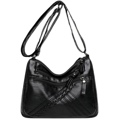 Middle-aged And Elderly Crossbody Small Bag Soft Leather Mother-in-law Crossbody Shoulder Bag Elegant