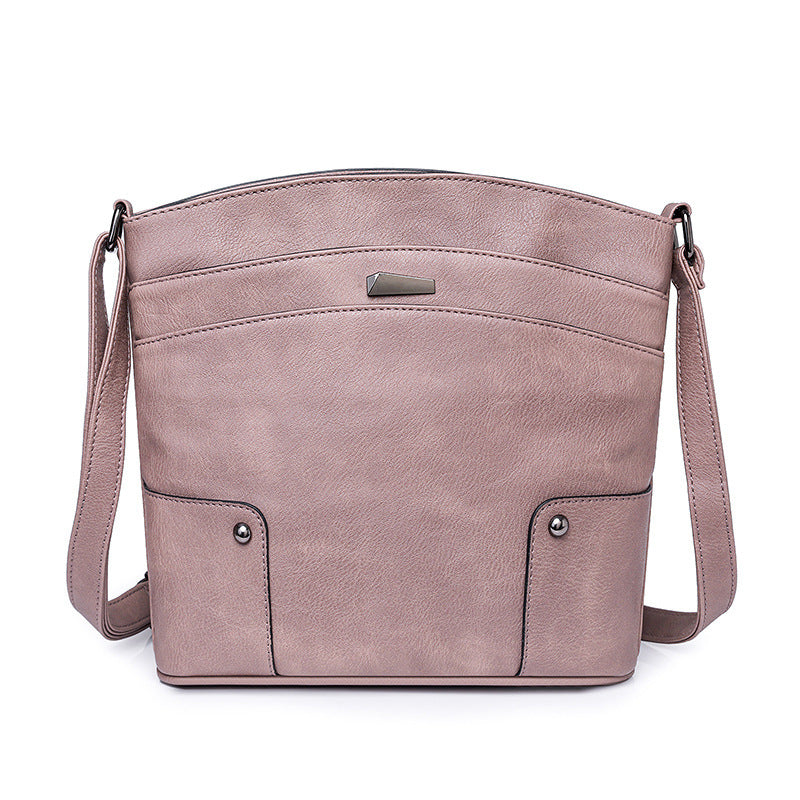 Retro Multi-layer PU Bag Women's Simple High-grade Crossbody