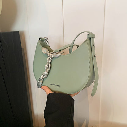 Simple All-match Retro Fashion Shoulder Trendy Small Saddle Bag