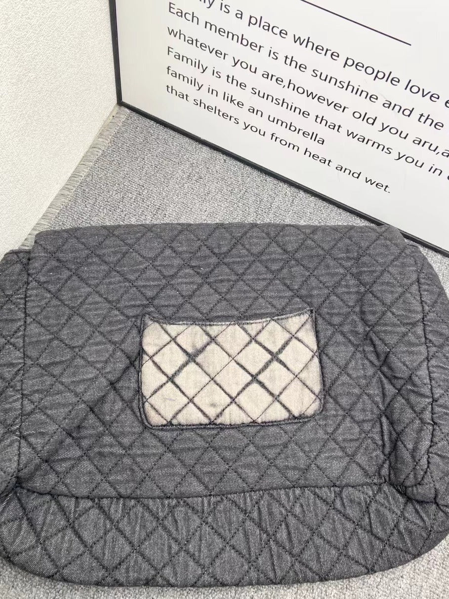 Ink Dyeing Denim Hobo Bag