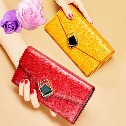 Women's Long Fashion Large-capacity Genuine Leather Wallet