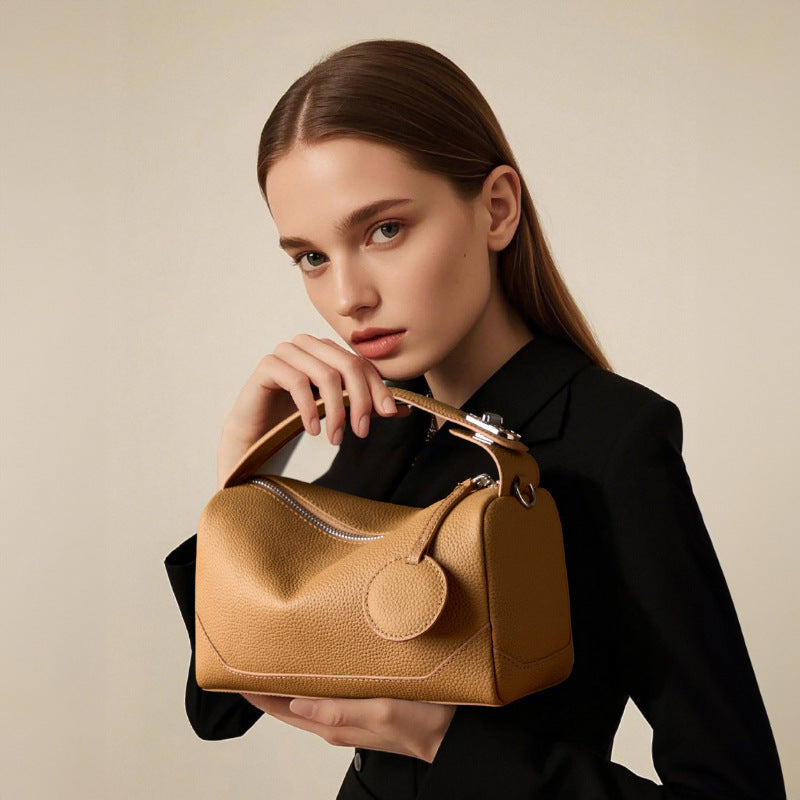 Women's Fashion Genuine Leather Portable Crossbody Bag